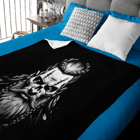 Viking Warrior Man Odin Thor Norman Walhalla Baby Blankets