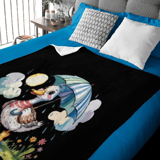 Rainy Day Duck Design Baby Blankets