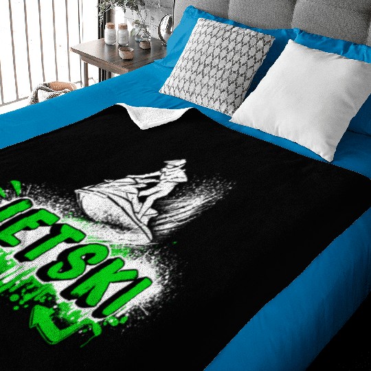 Jetski Graffiti - Splash And Ride Baby Blankets
