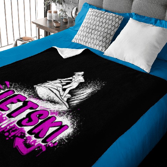 Jetski Graffiti - Splash And Ride Baby Blankets
