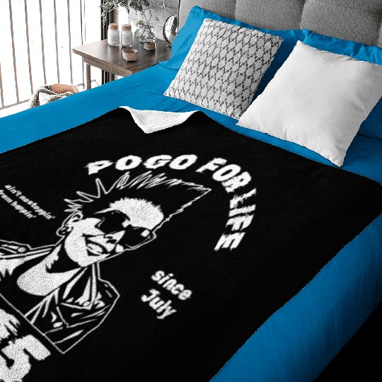 40th birthday Pogo for life since 07/1985 Baby Blankets