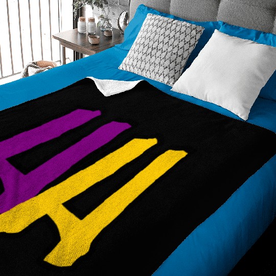 HH Logo – Old School Vibes in Purple & Gold Baby Blankets