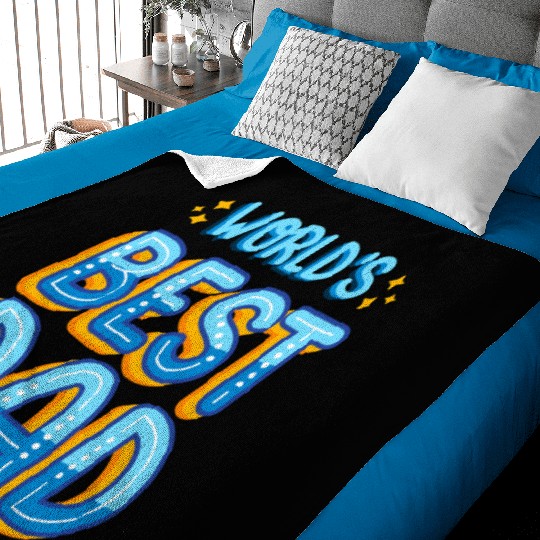 World's Best Dad: Father's Day Gift for Dad Baby Blankets