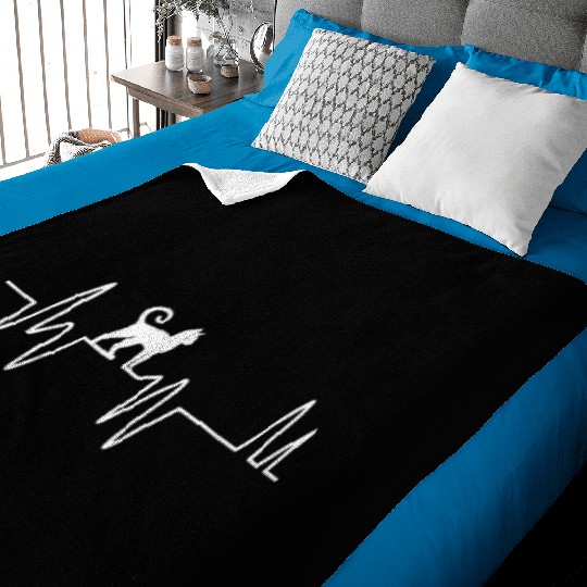 Cat Heartbeat Baby Blankets Cute Kids Men Women Cat Lover