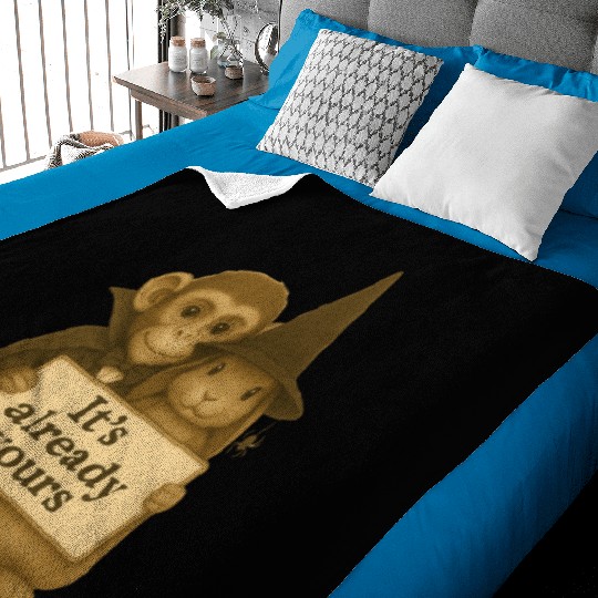 It's Already Yours - Witch Bunny & Vampire Monkey Baby Blankets