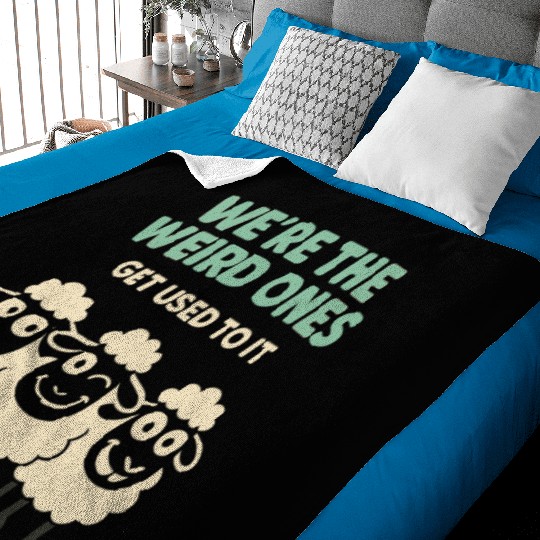 Funny Black Sheep Cousin Quirky Family Outcast Baby Blankets
