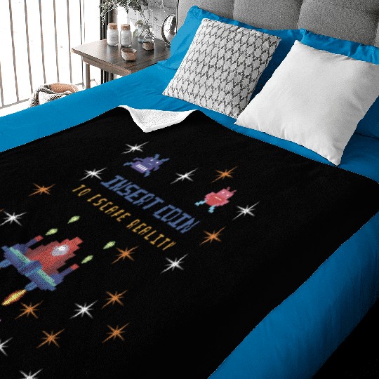 Retro Gamer Baby Blankets - Insert Coin to Escape Reality