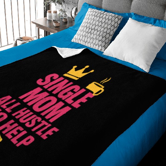 Single Mom Life Chaos Coordinator Wine Coffee Baby Blankets