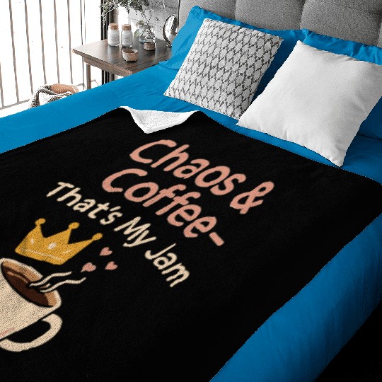 Single Mom Life Chaos Coordinator Wine Coffee Baby Blankets