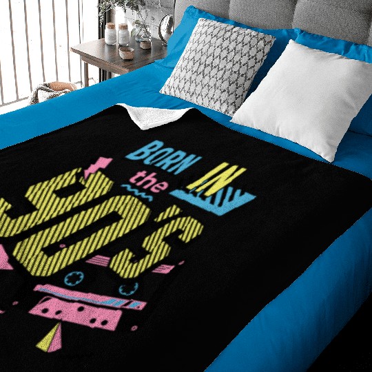 Born In The 90s Retro Nostalgia 90s Design Baby Blankets