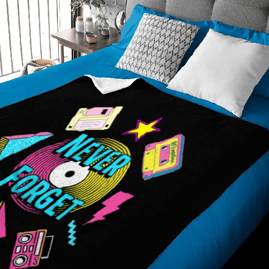 Never Forget 90s Retro Nostalgia Baby Blankets