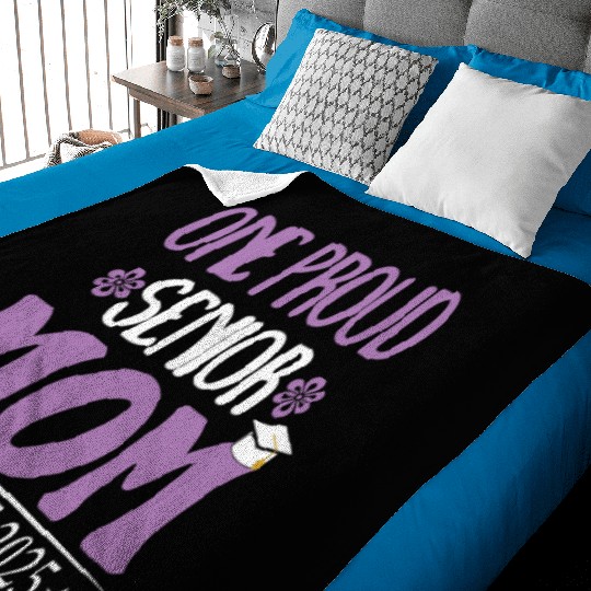 169 One Proud Senior Mom Class of 2025 Back to Sch Baby Blankets