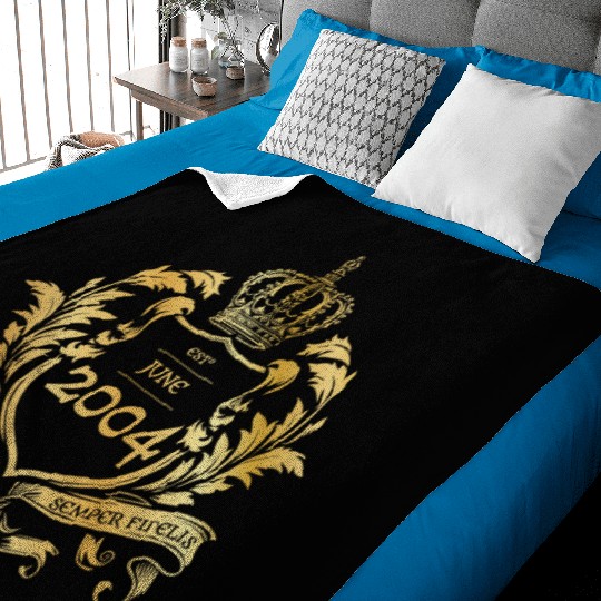 21st birthday Semper Verum - Established 06/2004 Baby Blankets