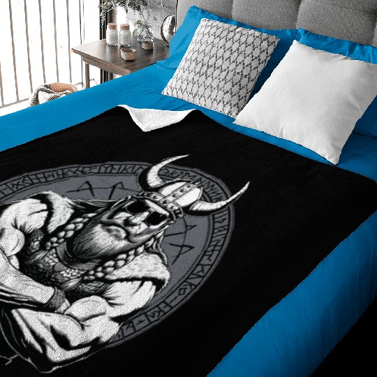 Viking Warrior Man Odin Thor Norman Walhalla Baby Blankets