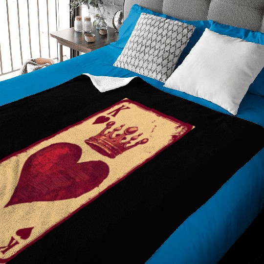Vintage King of Hearts Baby Blankets