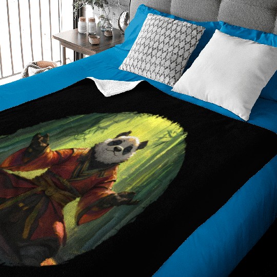 Meditating Panda In Bamboo Forest With Zen Energy Baby Blankets