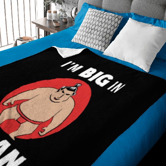 Sumo Wrestler Japanese Wrestling Baby Blankets