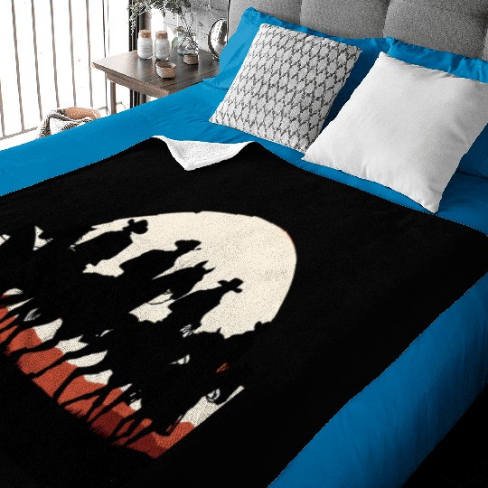 Western Sunset Cowboys Baby Blankets