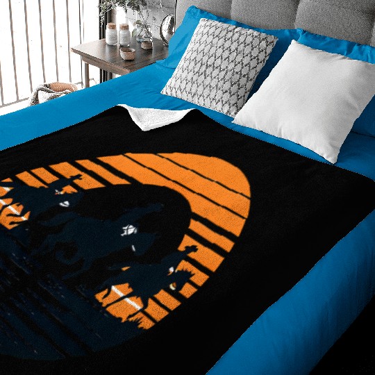 Equestrian Sunset Silhouette Baby Blankets