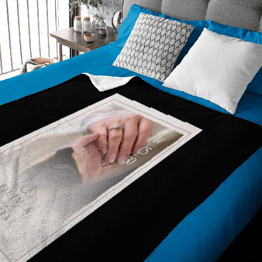 Light Pink Elegant and Minimal Wedding Invitati Baby Blankets