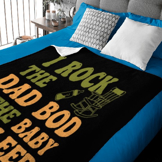 Funny Dad Bod Baby Sleep Baby Blankets