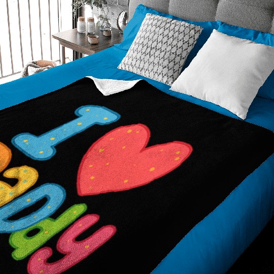 Father's Day gift (I love daddy) Baby Blankets