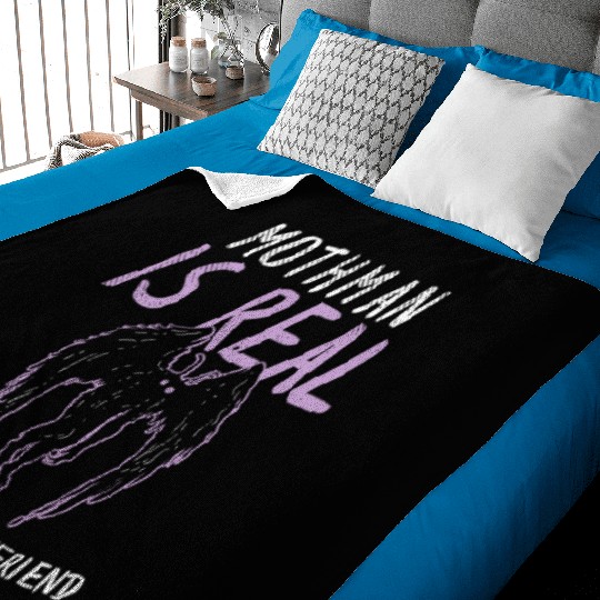 Mothman Is My Boyfriend For Cryptid Lover Baby Blankets