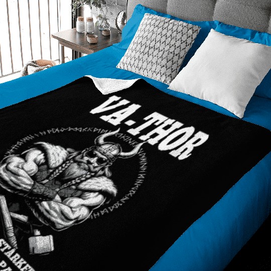 Viking Warrior Man Odin Thor Norman Walhalla Baby Blankets