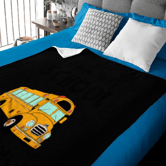 Welcome Back to School Bus Baby Blankets