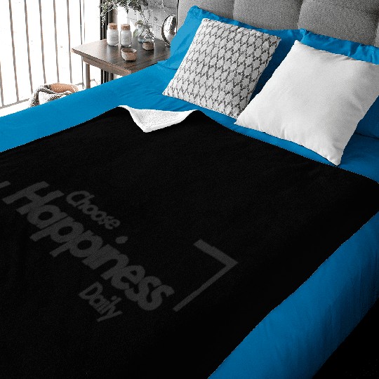 Choose Happiness Bold Design - Modern Minimalist Baby Blankets