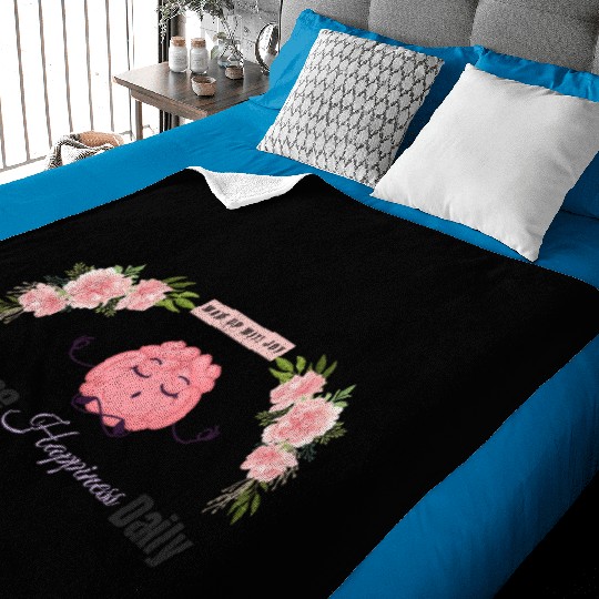 Choose Happiness Brain Zen - Therapist Wellness Baby Blankets