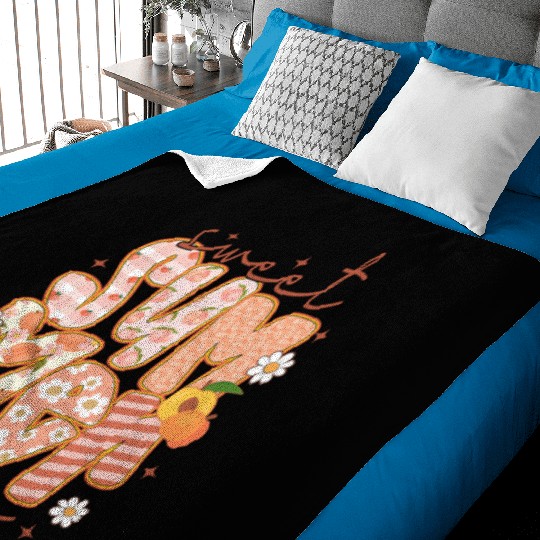 Sweet Summer Time Preppy Peach Baby Blankets