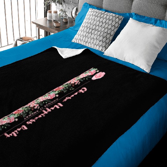 Choose Happiness Quote Design - Vertical Floral Baby Blankets