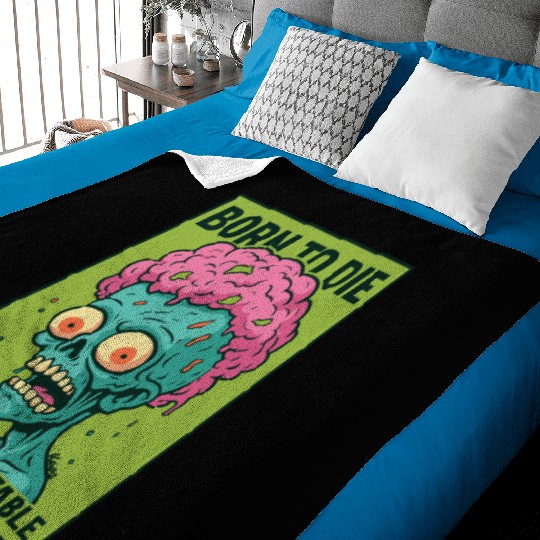 Zombie Head – Born to Die Baby Blankets