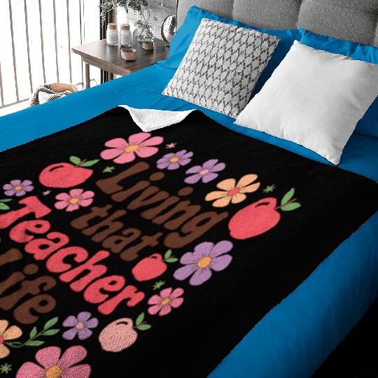 Teacher Floral Living That Teacher Life Baby Blankets