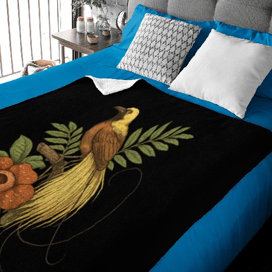 Bird of Paradise Rafflesia Baby Blankets