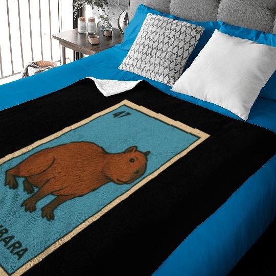 LA CAPIBARA - THE CAPYBARA - LOTERÍA CARD Baby Blankets