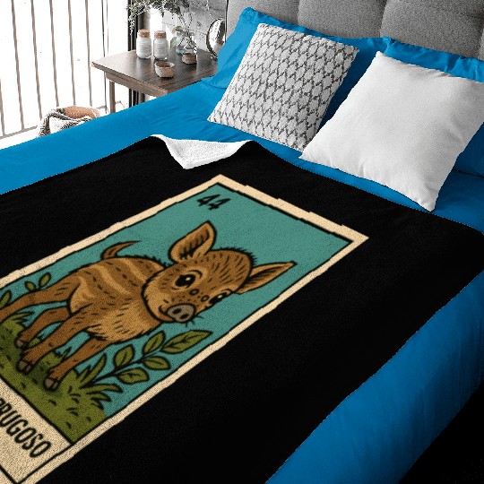 EL CERDO VERRUGOSO - THE WARTY PIG - LA LOTERÍA Baby Blankets