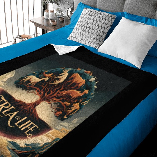 Sacred Tree of Life Baby Blankets