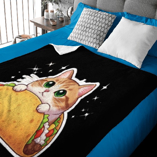 Taco Cat | Cute Kitty in a Taco | Purrfectly Tasty Baby Blankets