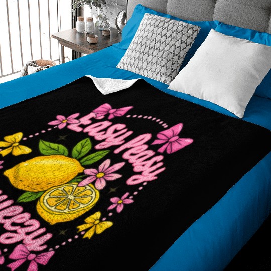 Preppy Lemon Summer Lemon Coquette Baby Blankets