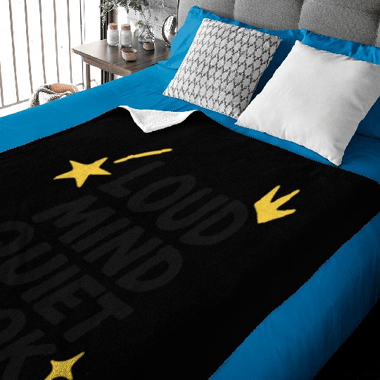 Loud Mind Quiet Look | Minimalist Streetwear Baby Blankets