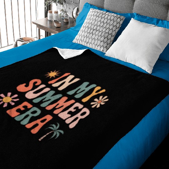 In My Summer Era Groovy Last Day of School Teacher Baby Blankets