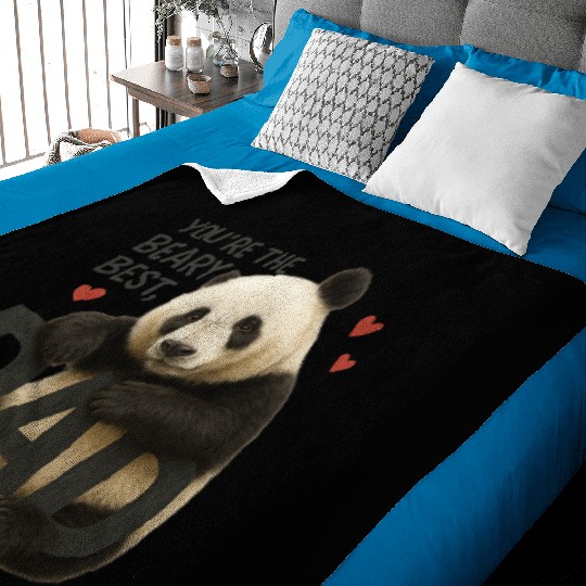 You're the Beary Best Dad – Realistic Panda Father Baby Blankets