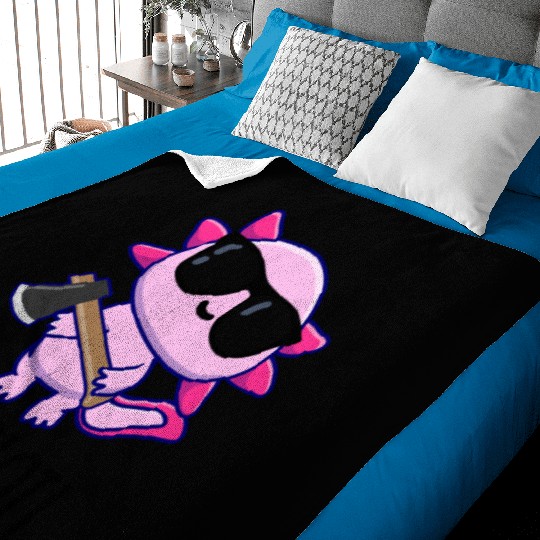 Ax-olotl Funny Animal Axolotl Pun Baby Blankets