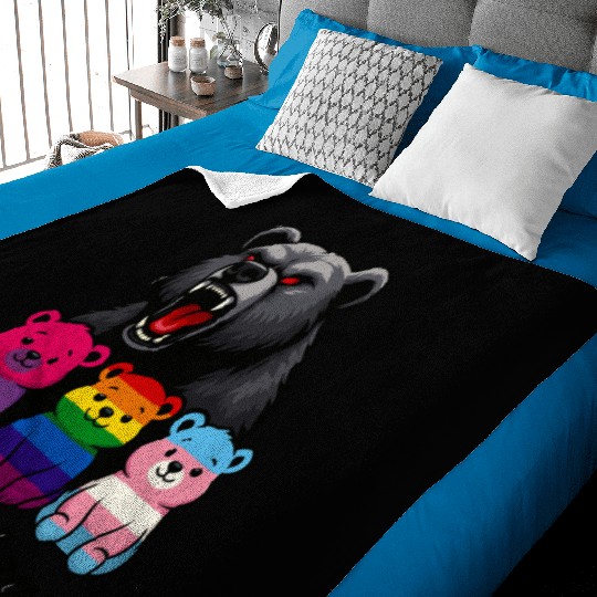 Mama Bear Pride Cubs Baby Blankets