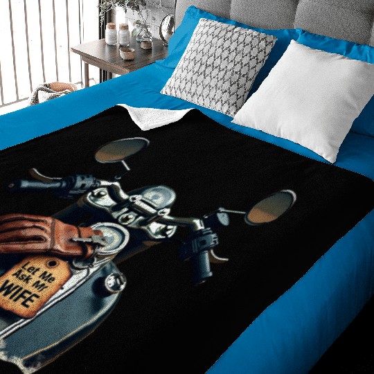 Born to Ride, But Let Me Ask My Wife First Baby Blankets