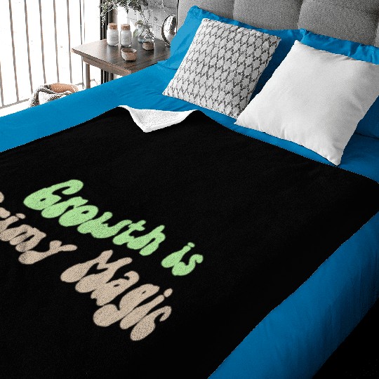 Growth is Grimy Magic – Emotional Healing Art Baby Blankets