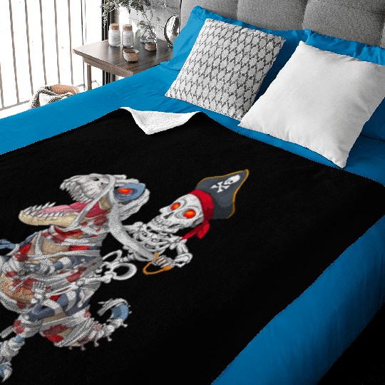 Halloween Mummy T rex Pirate Skeleton Trick Treat Baby Blankets