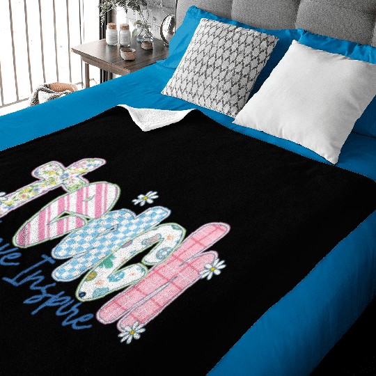 Preppy Teacher Teach Love Inspire Baby Blankets